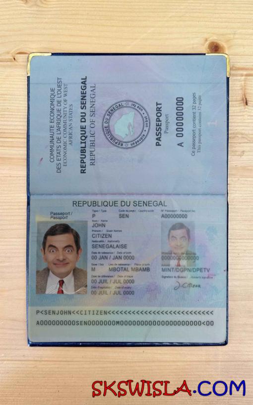 Senegal zdjęcie do paszportu pliki PSD, skan i fotografowany obraz